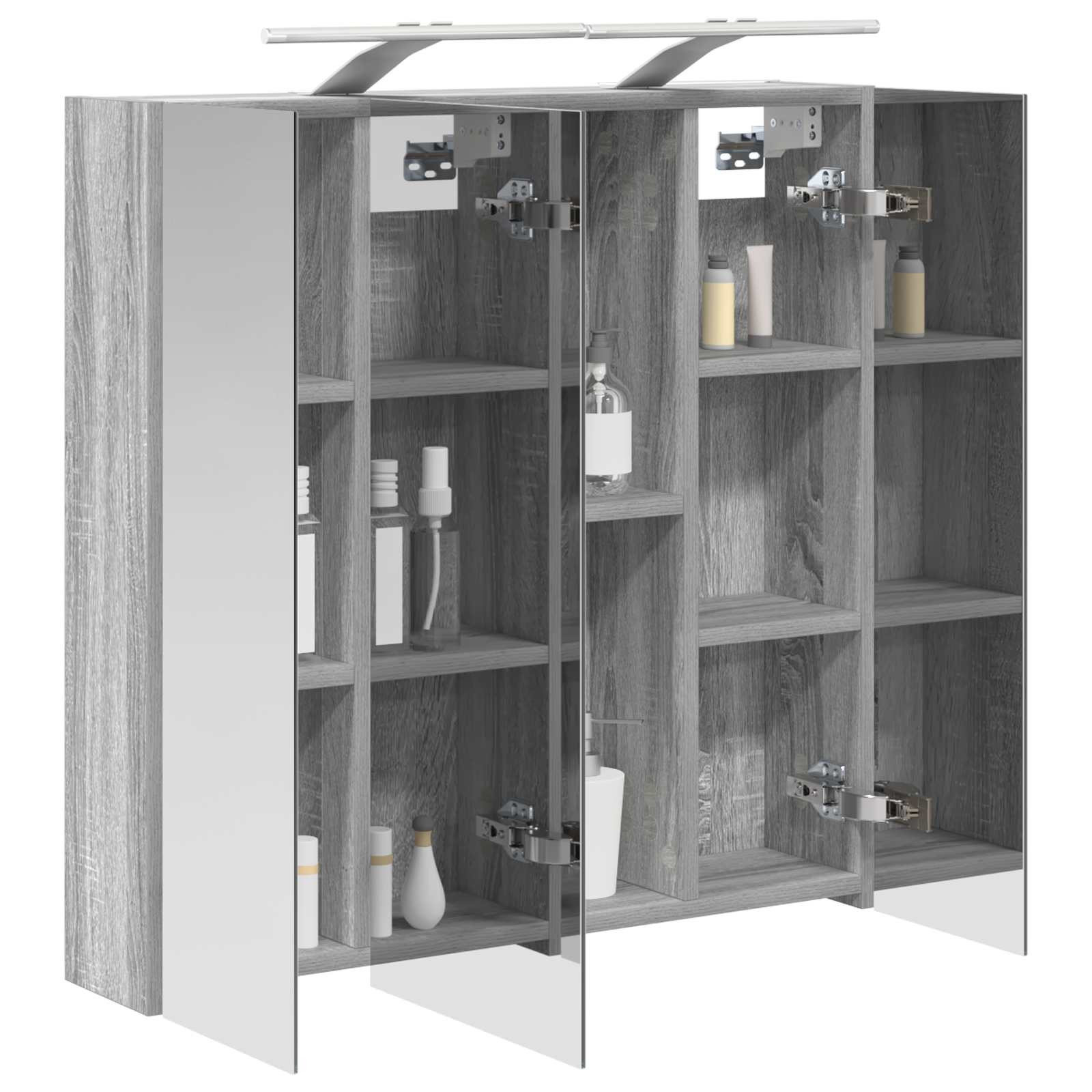 Badezimmerspiegelschrank Graues Sonoma 70 x 14,5 x 70 cm