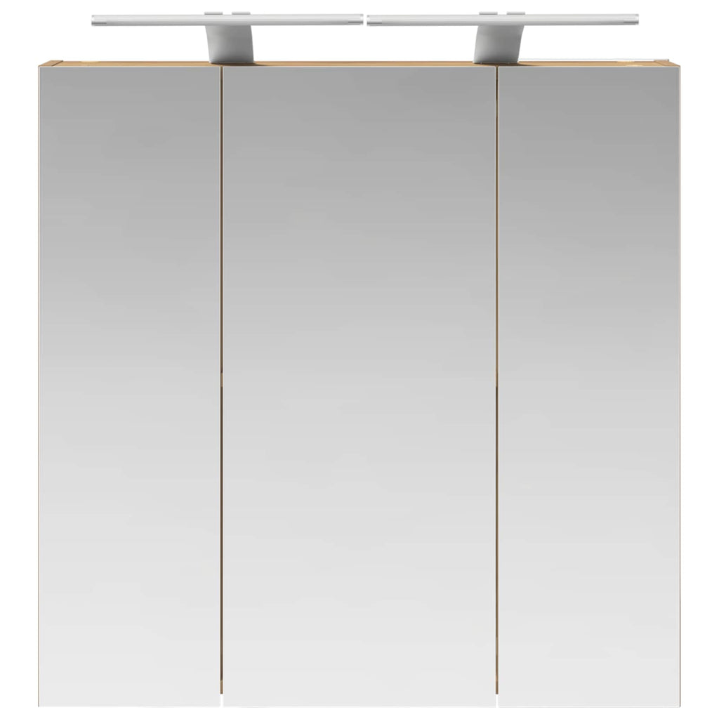 Badezimmerspiegelschrank Kunsthandwerk Eiche 70 x 14,5 x 70 cm