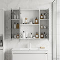 Badezimmerspiegelschrank Weiß 80 x 14,5 x 70 cm Holzwerkstoff