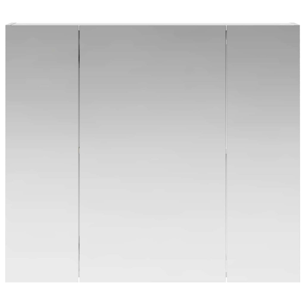 Badezimmerspiegelschrank Weiß 80 x 14,5 x 70 cm Holzwerkstoff