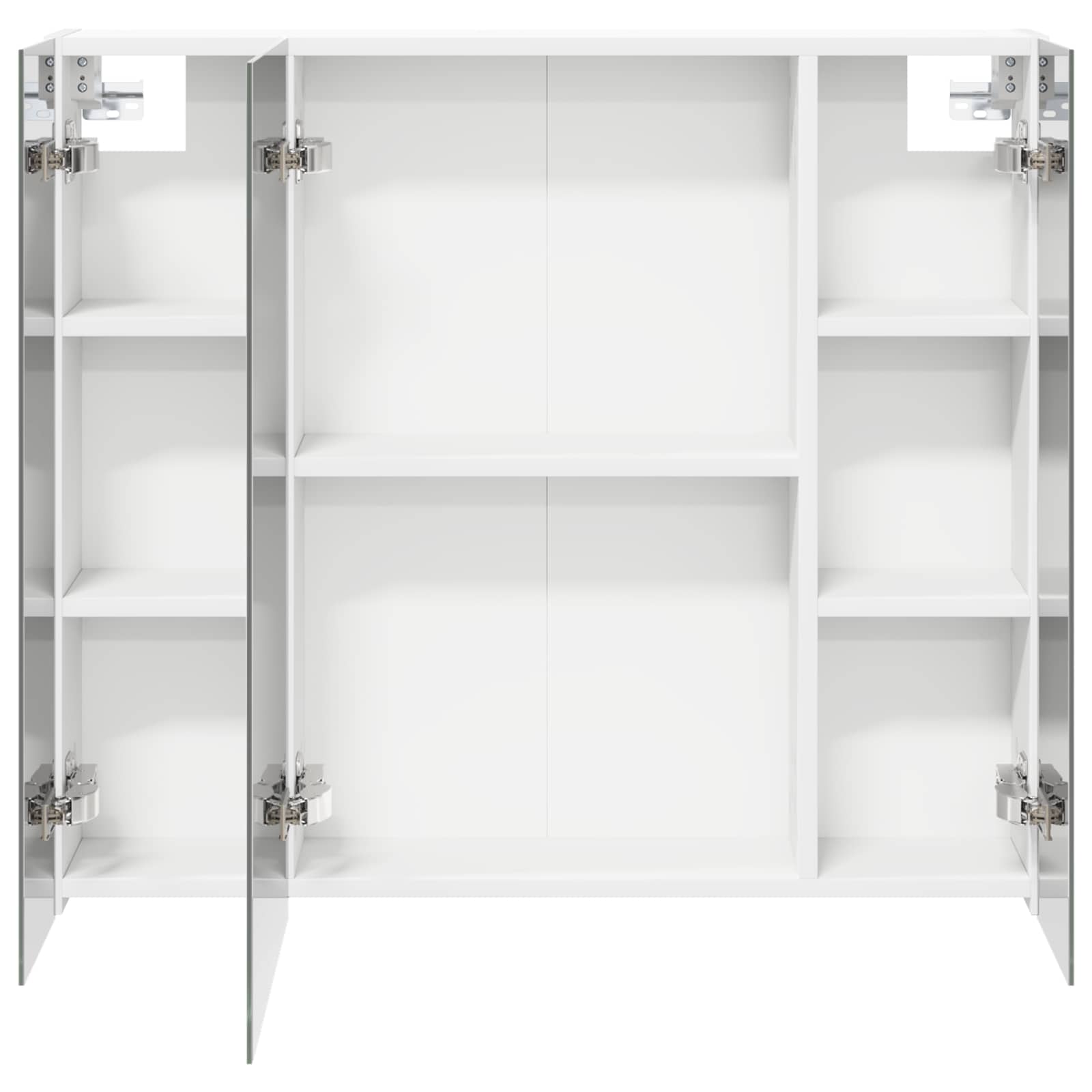Badezimmerspiegelschrank Weiß 80 x 14,5 x 70 cm Holzwerkstoff