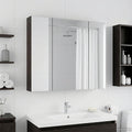 Badezimmerspiegelschrank Schwarz Eichen-Optik 80 x 14,5 x 70 cm