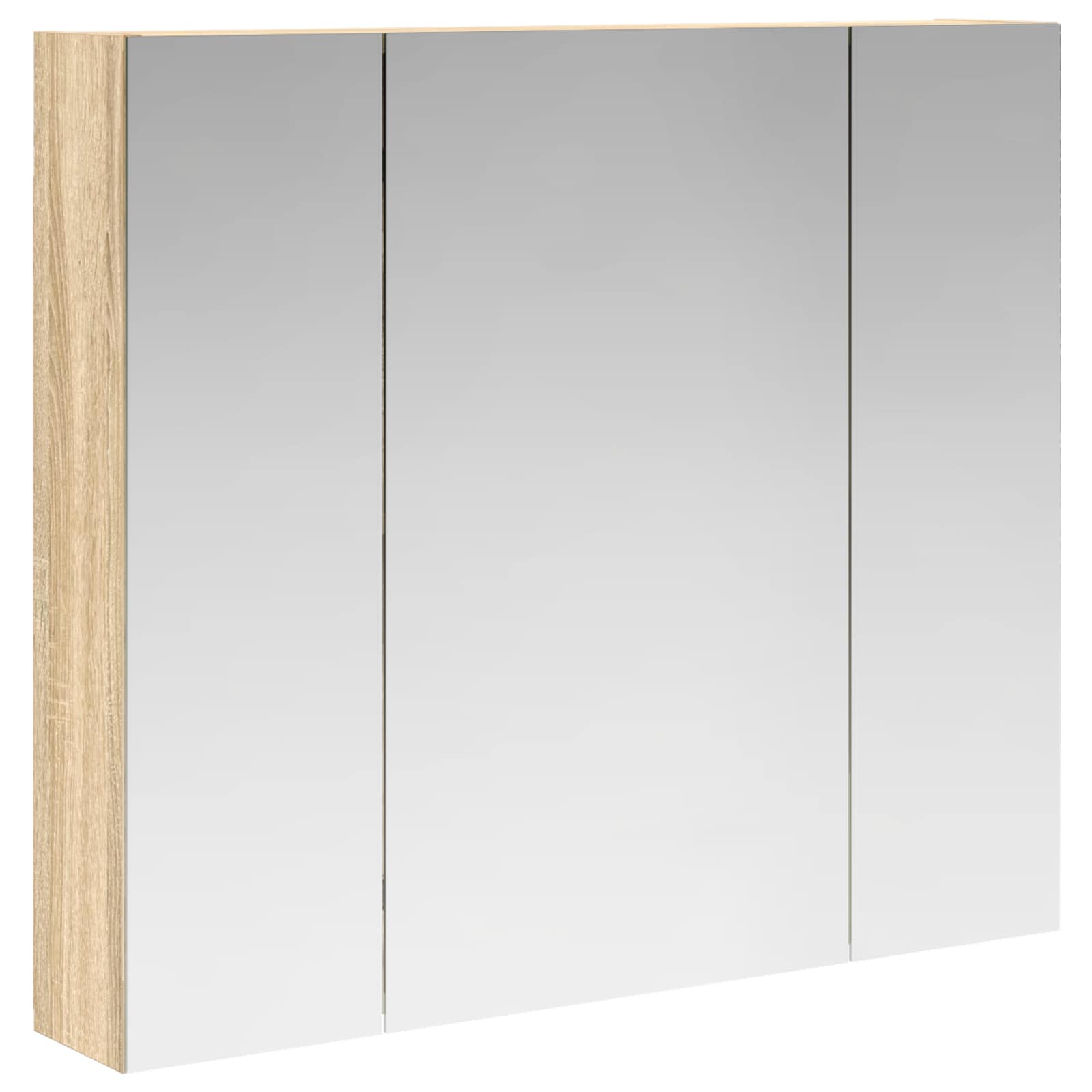 Badezimmerspiegelschrank mit Tür Sonoma-Eiche 80 x 14,5 x 70 cm