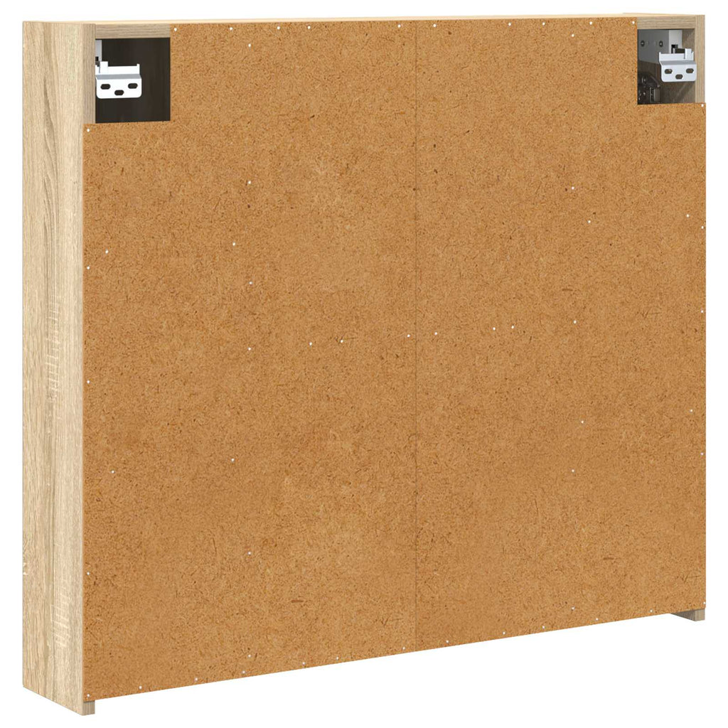Badezimmerspiegelschrank mit Tür Sonoma-Eiche 80 x 14,5 x 70 cm