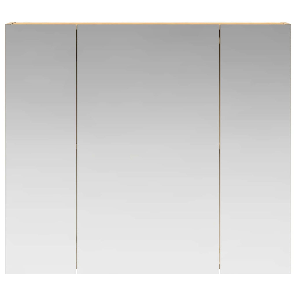 Badezimmerspiegelschrank mit Tür Sonoma-Eiche 80 x 14,5 x 70 cm