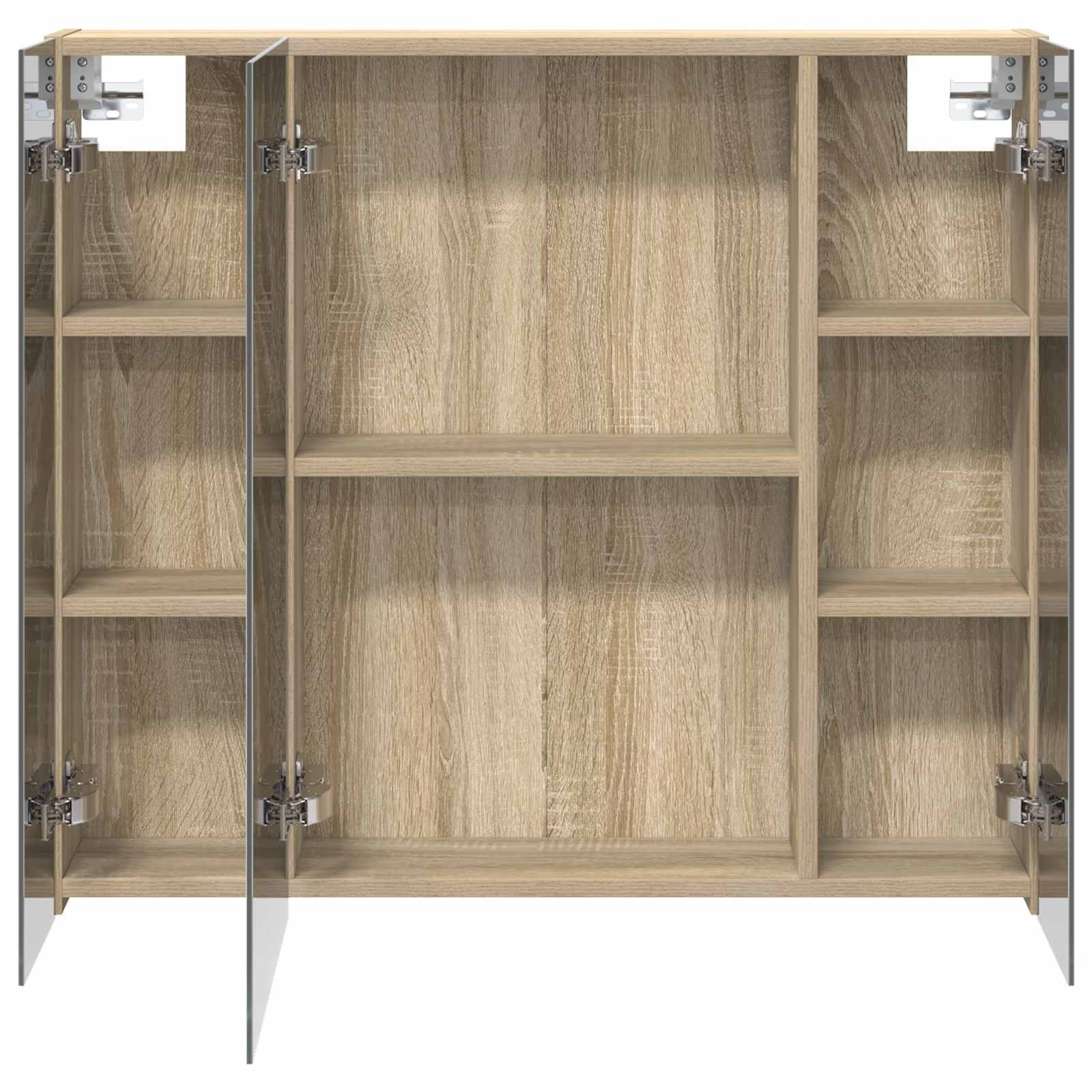 Badezimmerspiegelschrank mit Tür Sonoma-Eiche 80 x 14,5 x 70 cm