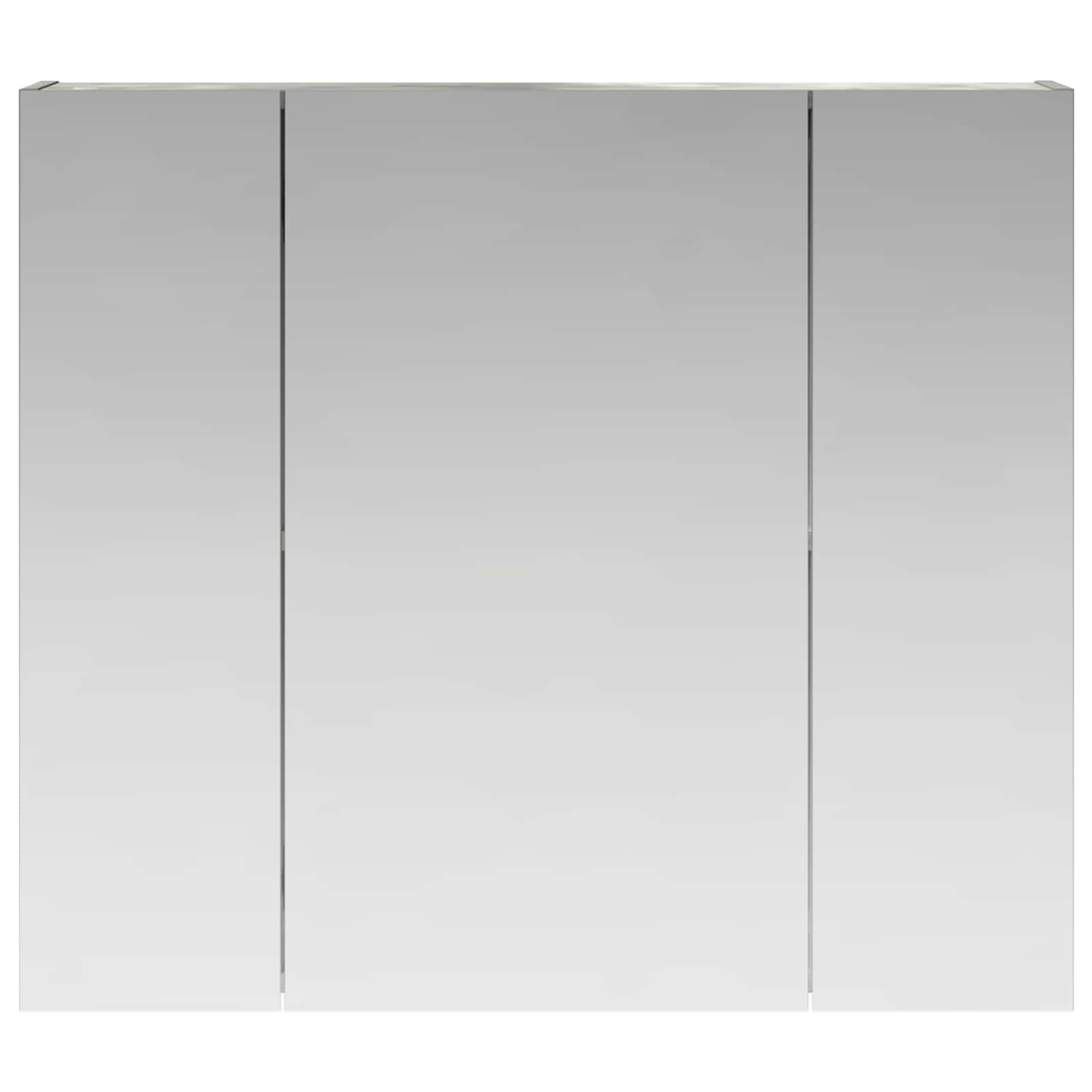 Badezimmerspiegelschrank mit Regal Beton Grau 80 x 14,5 x 70 cm