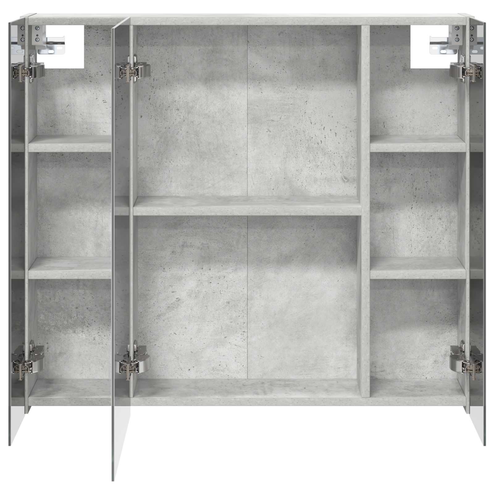 Badezimmerspiegelschrank mit Regal Beton Grau 80 x 14,5 x 70 cm