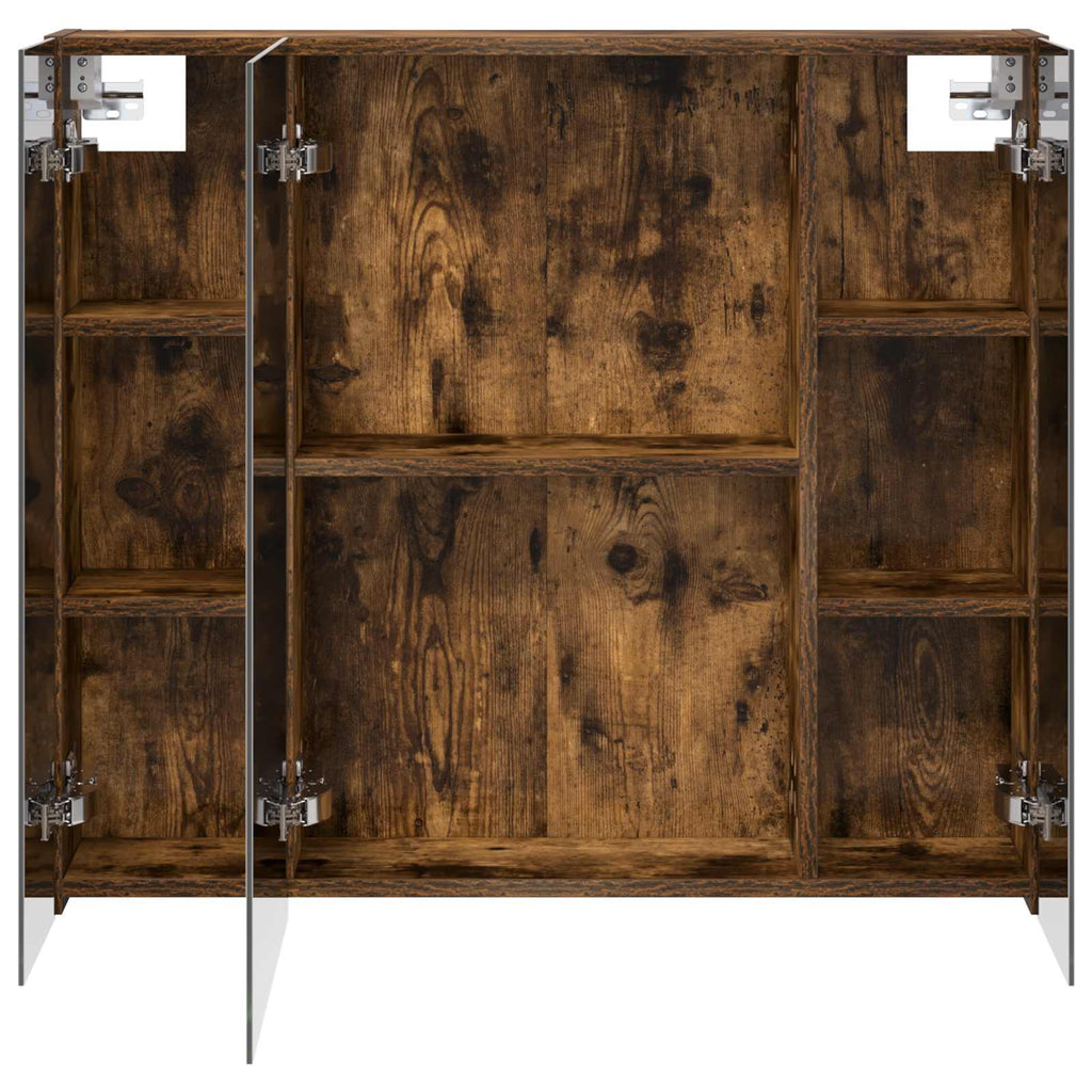 Badezimmerspiegelschrank Geräucherte Eiche 80 x 14,5 x 70 cm