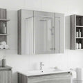 Badezimmerspiegelschrank Graues Sonoma 80 x 14,5 x 70 cm