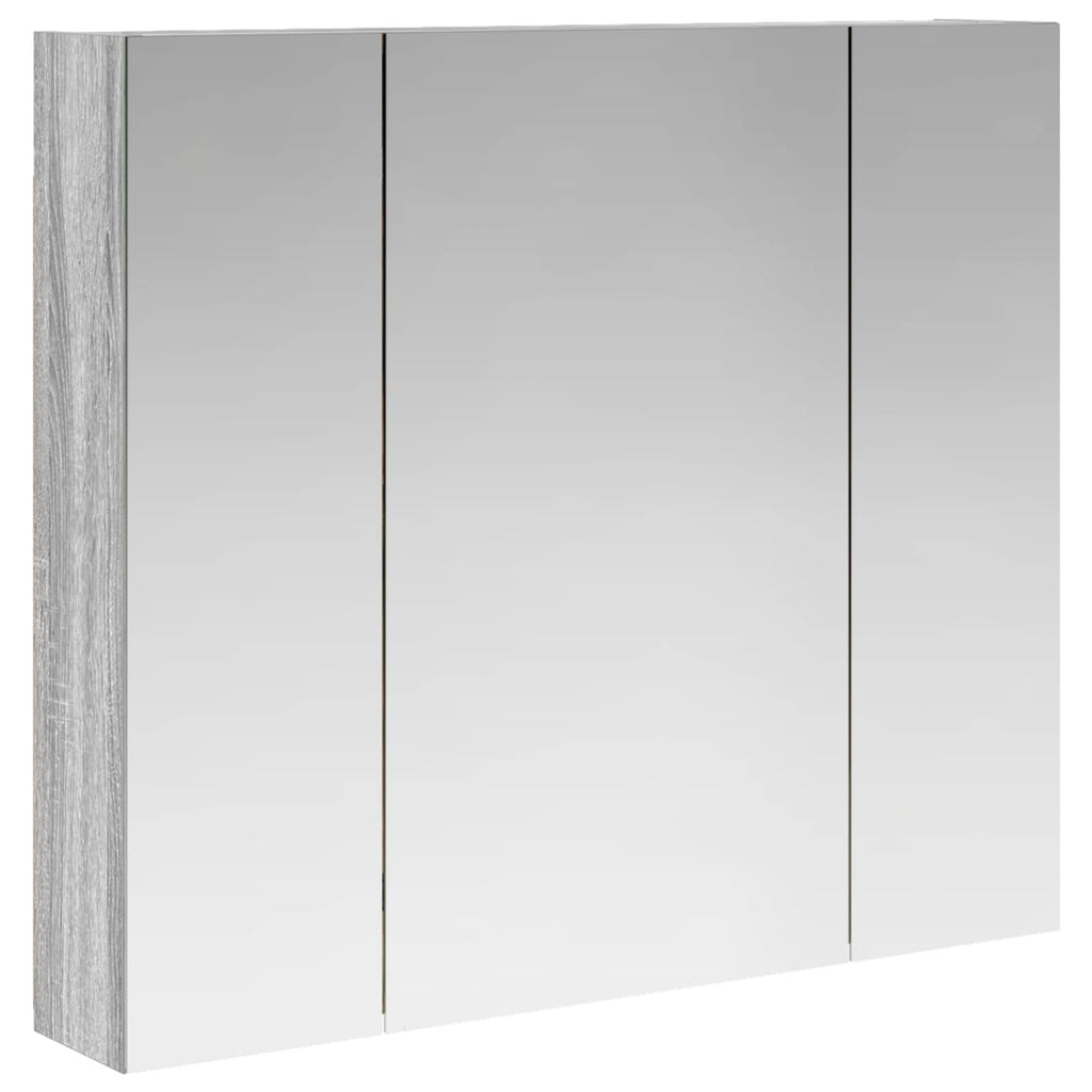 Badezimmerspiegelschrank Graues Sonoma 80 x 14,5 x 70 cm
