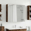 Badezimmerspiegelschrank mit Regal Altholz 80 x 14,5 x 70 cm