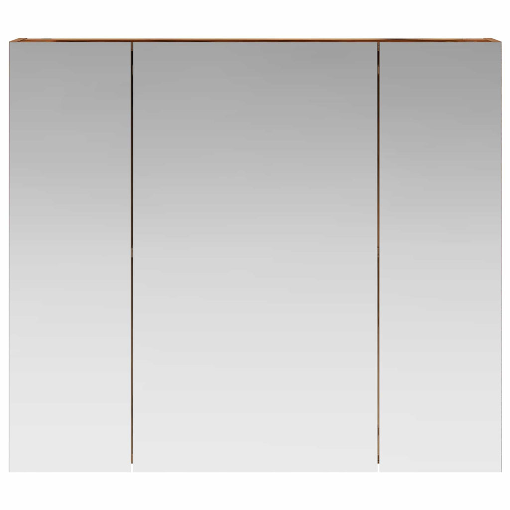 Badezimmerspiegelschrank mit Regal Altholz 80 x 14,5 x 70 cm