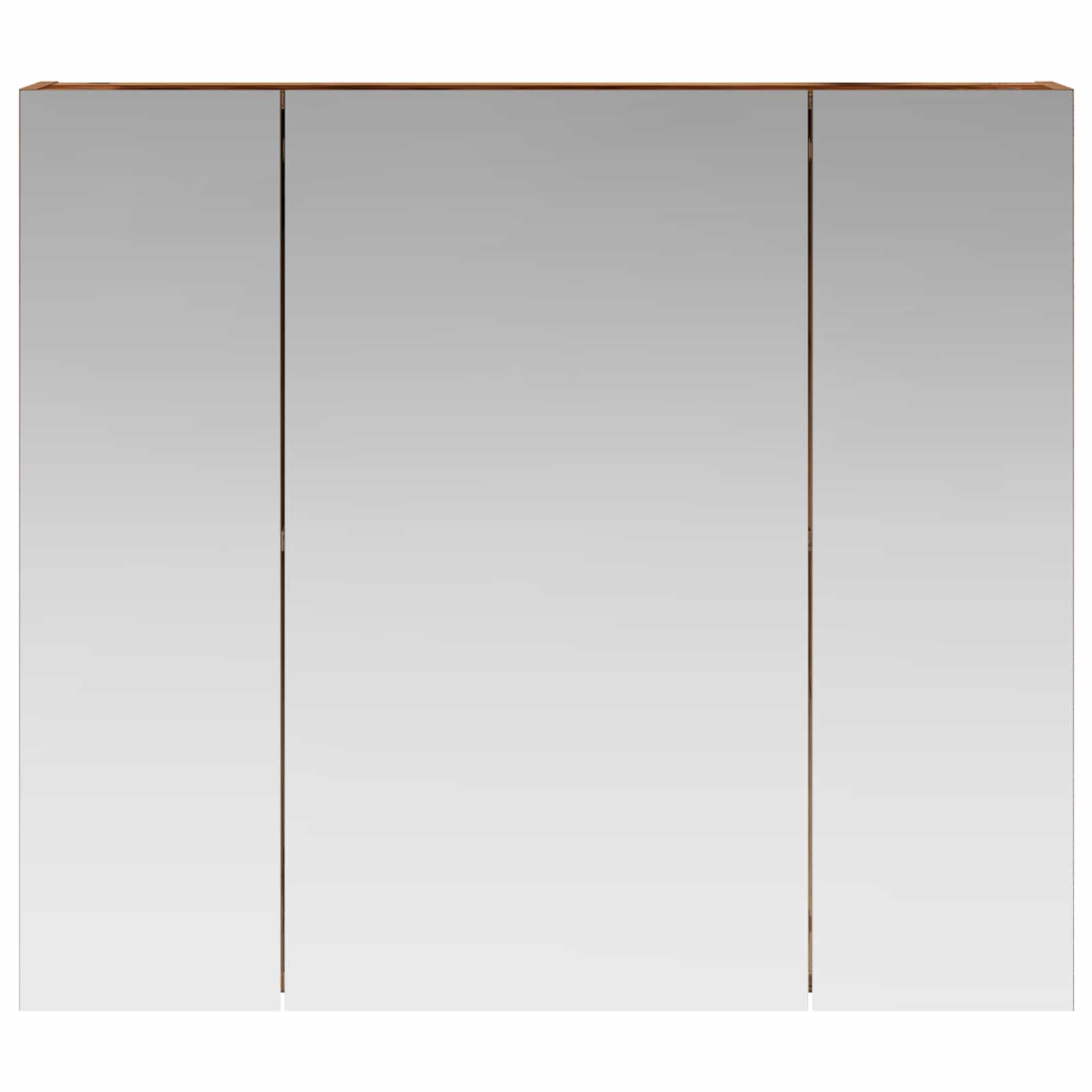 Badezimmerspiegelschrank mit Regal Altholz 80 x 14,5 x 70 cm