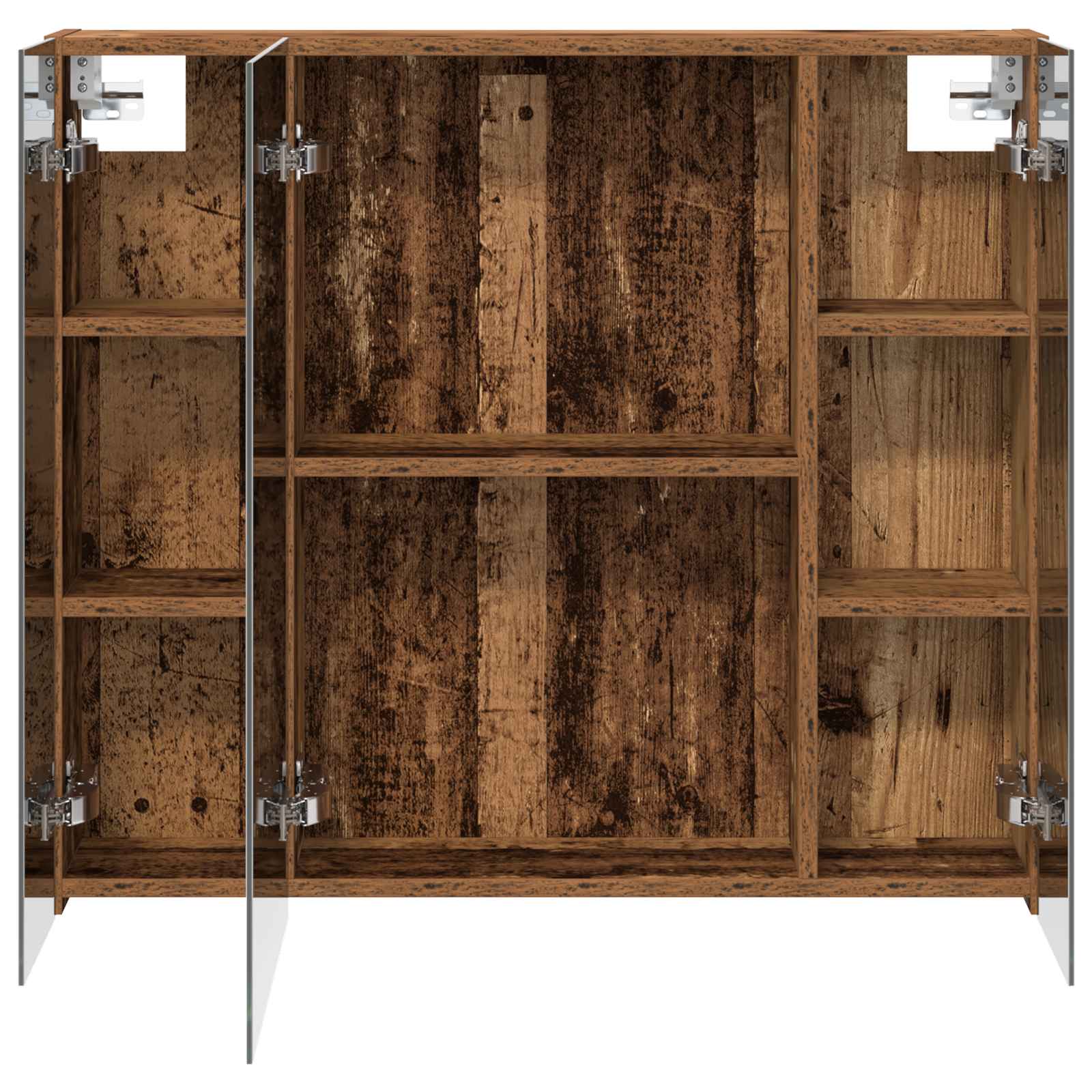 Badezimmerspiegelschrank mit Regal Altholz 80 x 14,5 x 70 cm