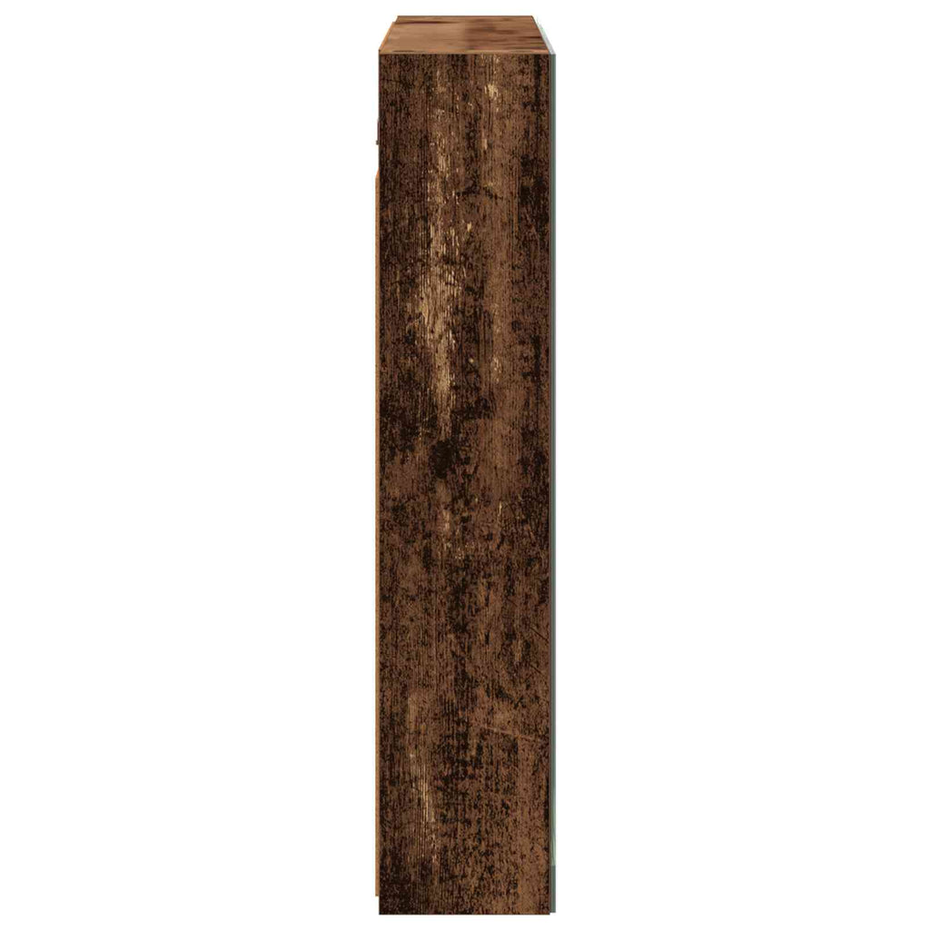 Badezimmerspiegelschrank mit Regal Altholz 80 x 14,5 x 70 cm