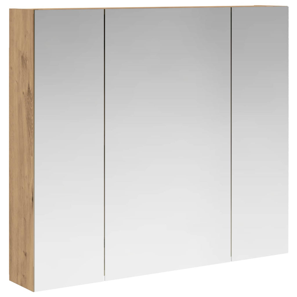 Badezimmerspiegelschrank Kunsthandwerk Eiche 80 x 14,5 x 70 cm
