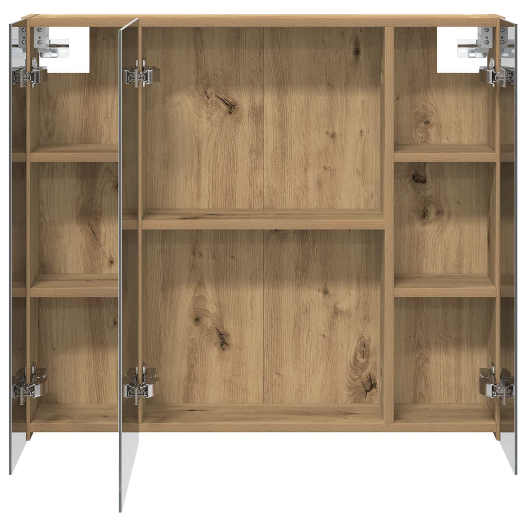 Badezimmerspiegelschrank Kunsthandwerk Eiche 80 x 14,5 x 70 cm