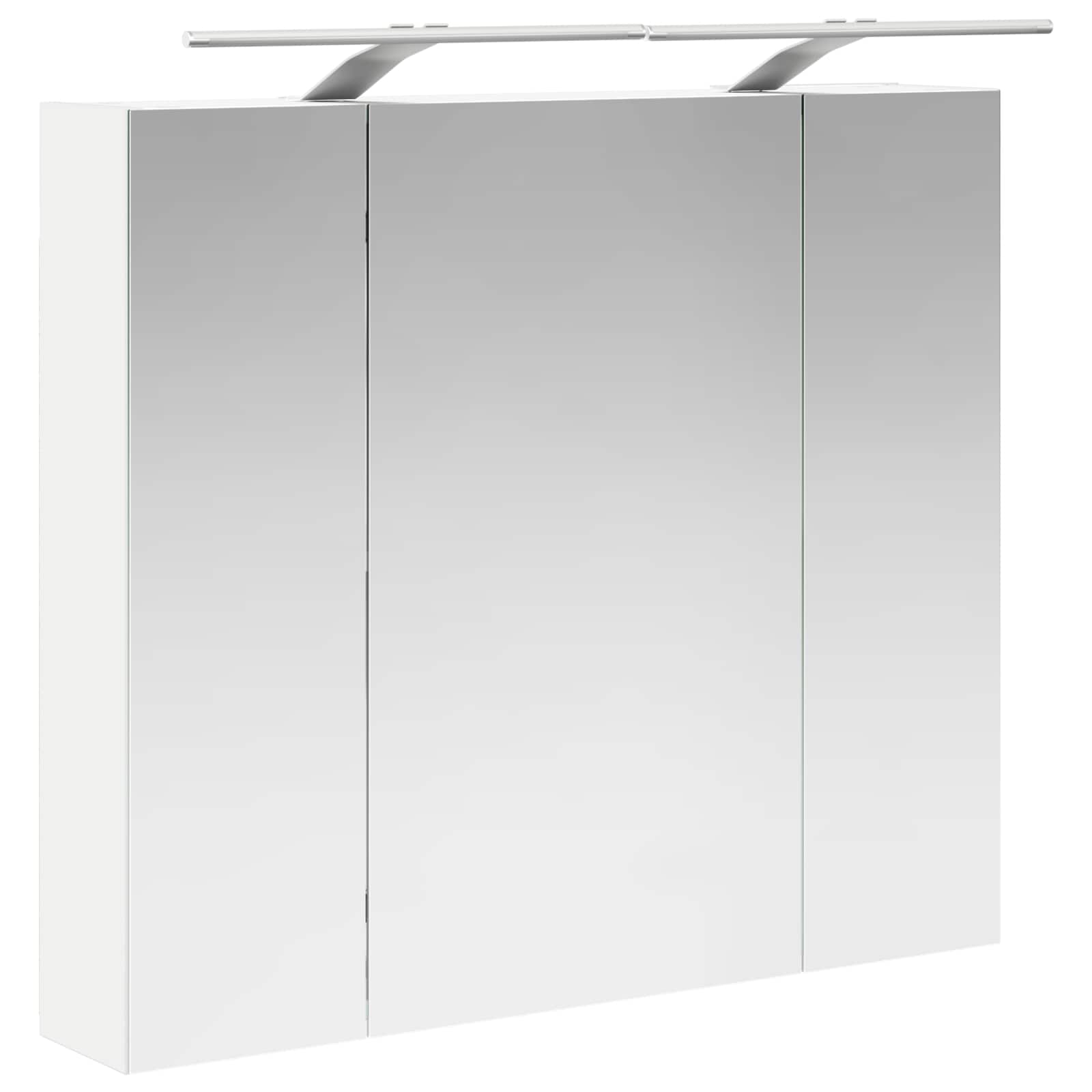 Badezimmerspiegelschrank Weiß 80 x 14,5 x 70 cm Holzwerkstoff