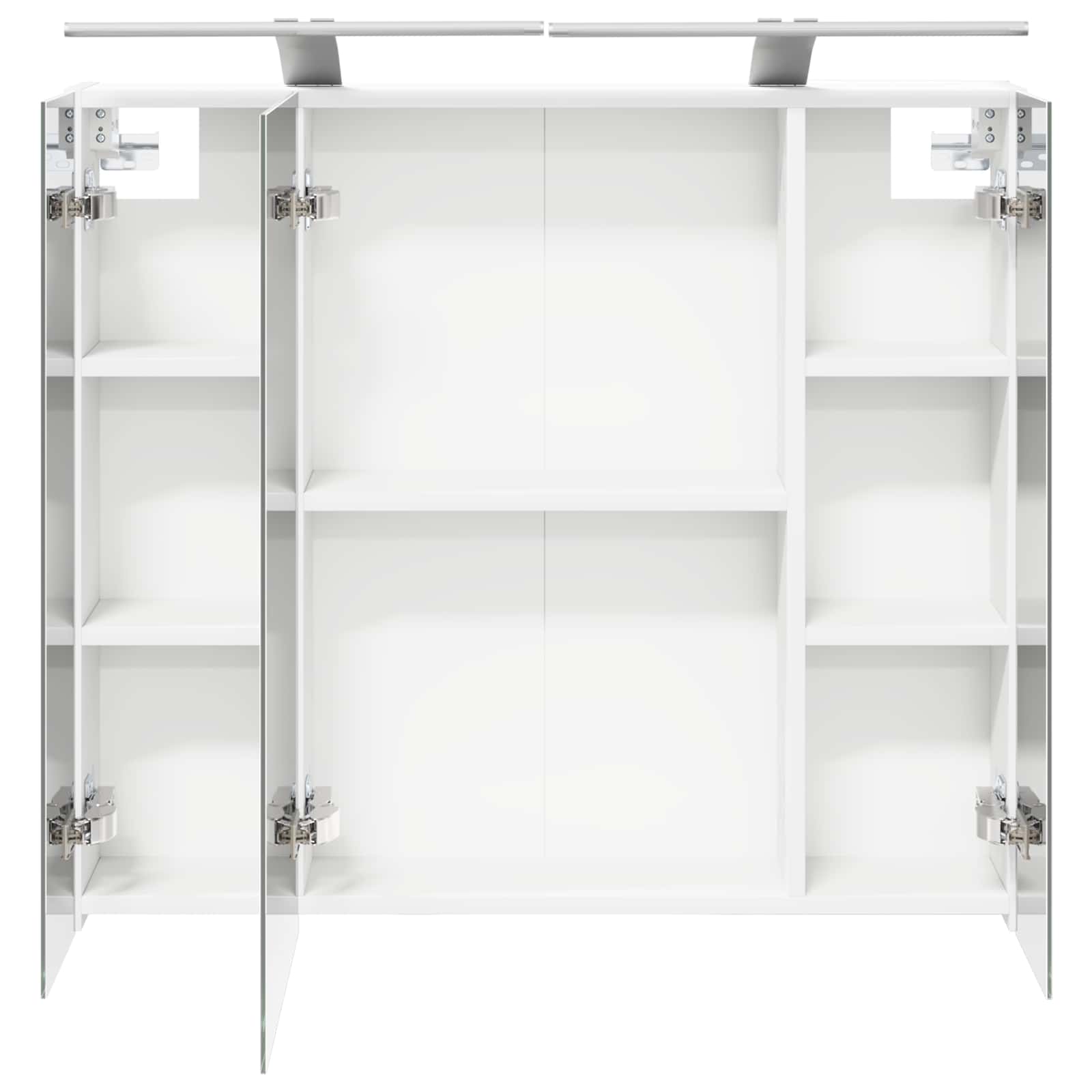 Badezimmerspiegelschrank Weiß 80 x 14,5 x 70 cm Holzwerkstoff