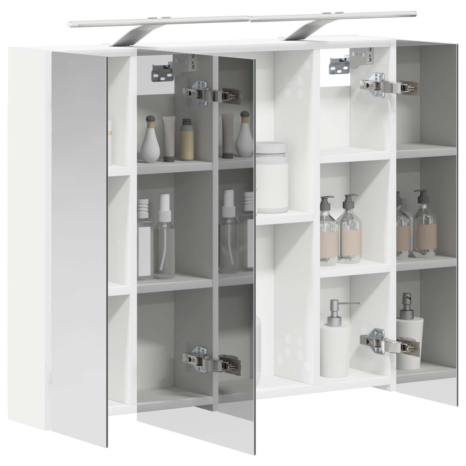 Badezimmerspiegelschrank Weiß 80 x 14,5 x 70 cm Holzwerkstoff