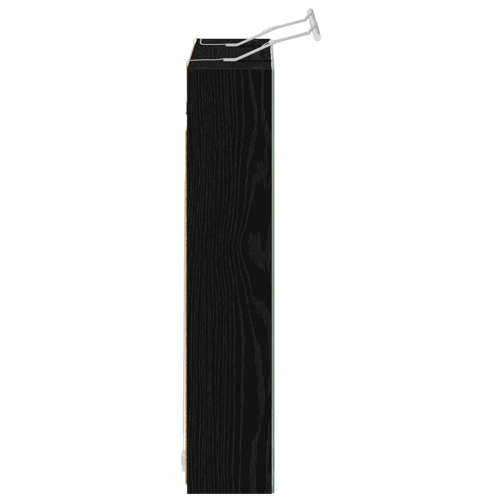Badezimmerspiegelschrank Schwarz Eichen-Optik 80 x 14,5 x 70 cm