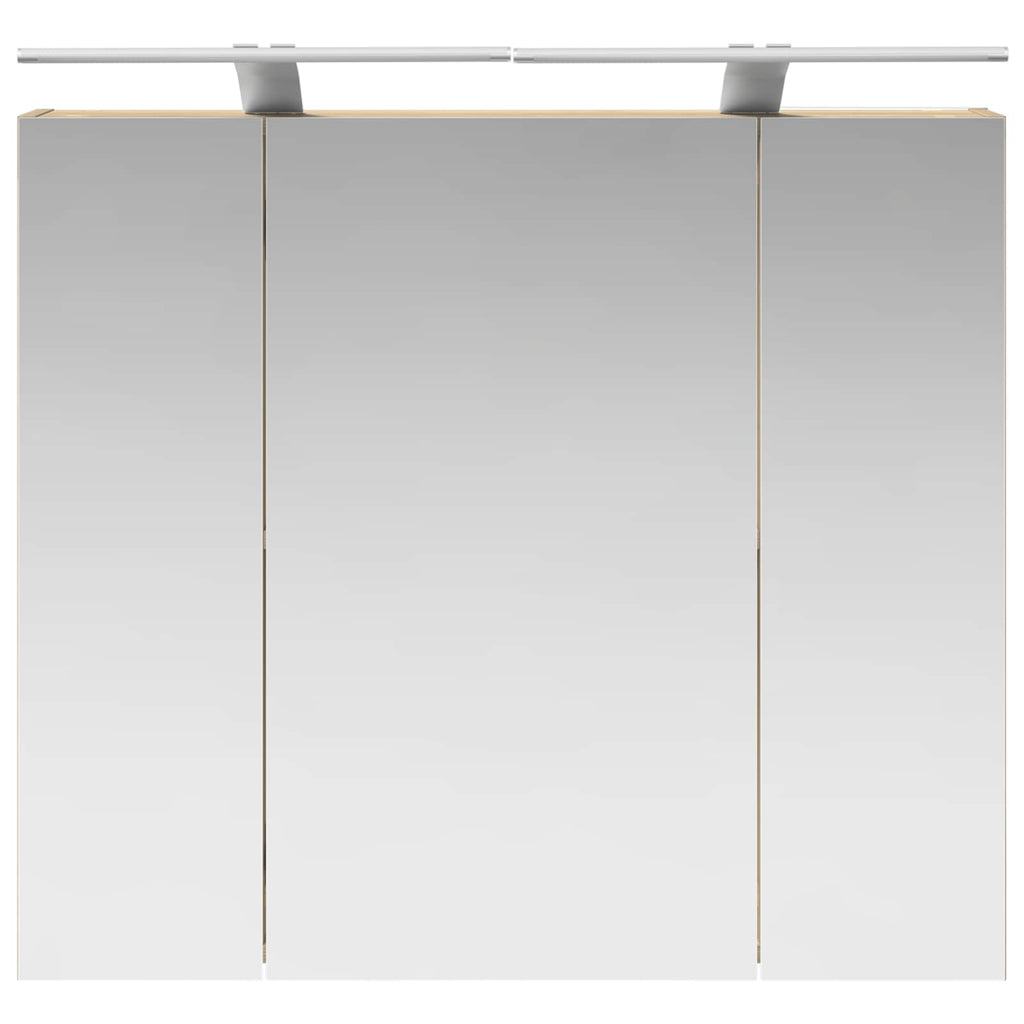 Badezimmerspiegelschrank mit Tür Sonoma-Eiche 80 x 14,5 x 70 cm