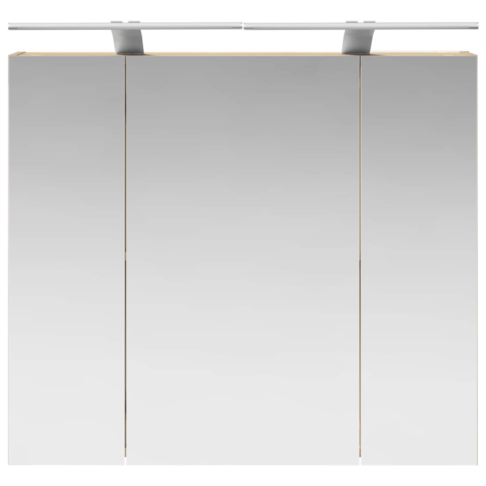 Badezimmerspiegelschrank mit Tür Sonoma-Eiche 80 x 14,5 x 70 cm