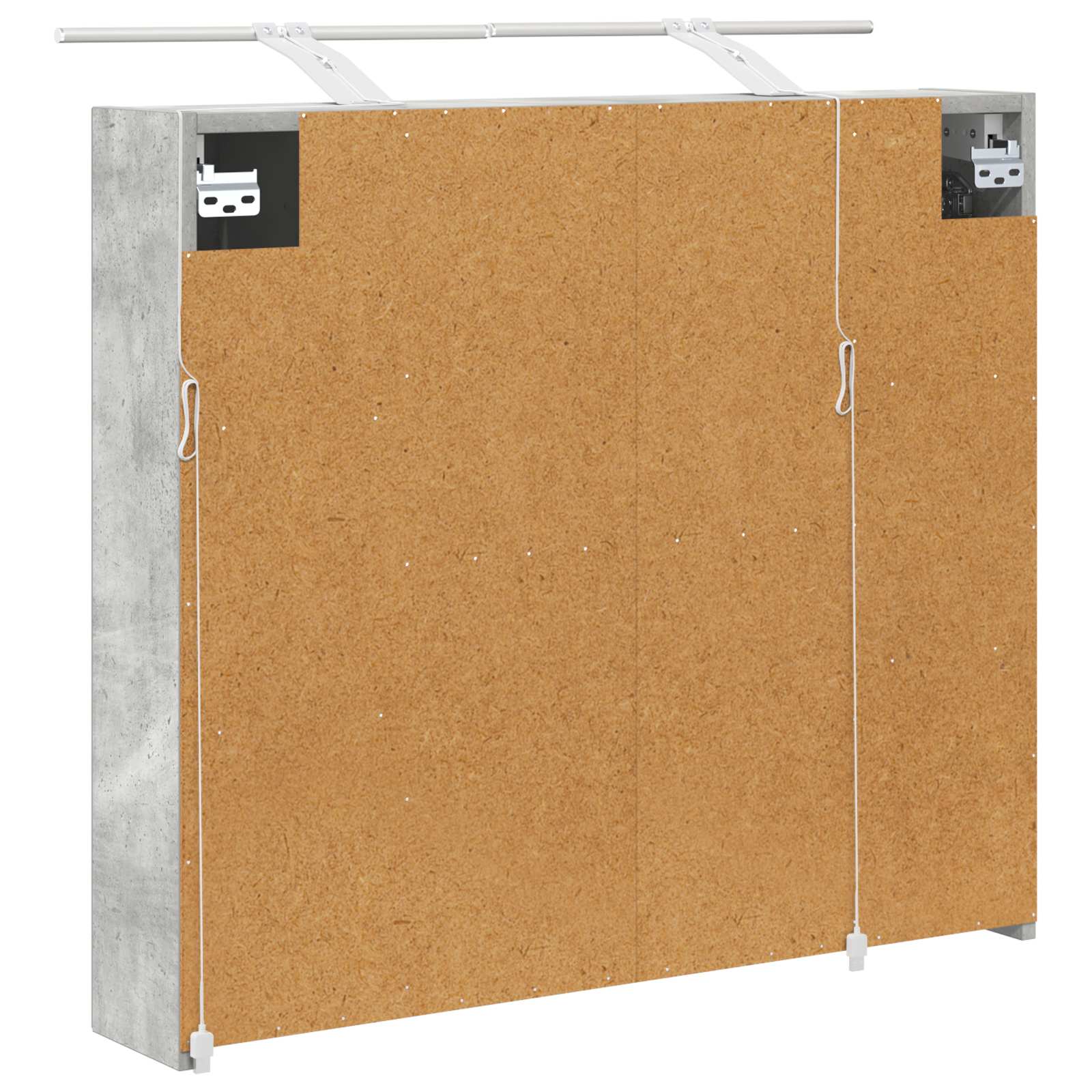 Badezimmerspiegelschrank mit Regal Beton Grau 80 x 14,5 x 70 cm