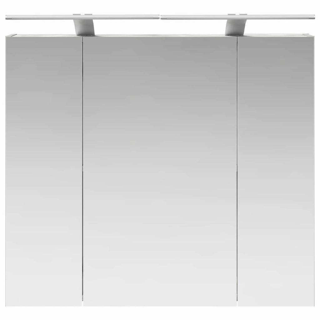 Badezimmerspiegelschrank mit Regal Beton Grau 80 x 14,5 x 70 cm