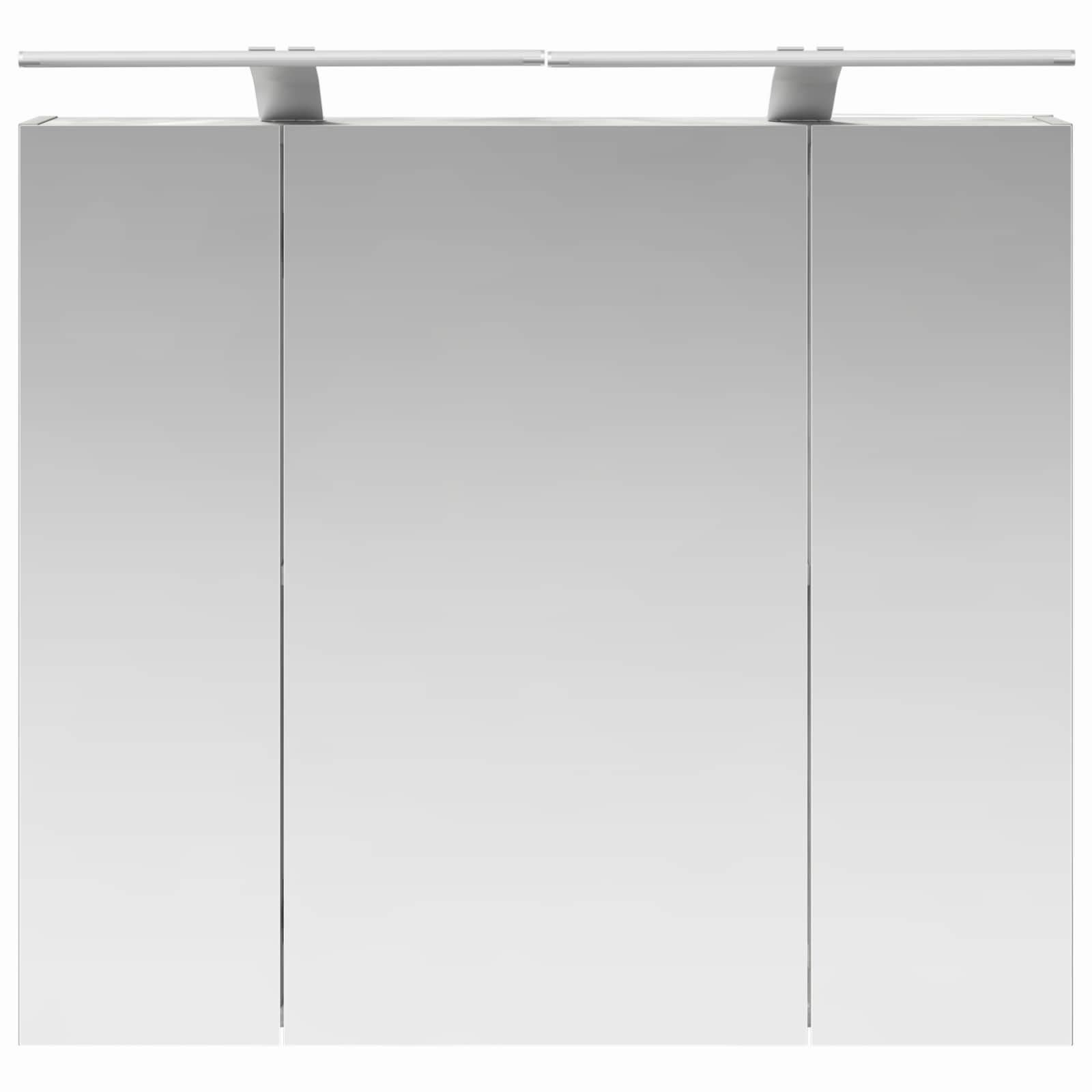 Badezimmerspiegelschrank mit Regal Beton Grau 80 x 14,5 x 70 cm