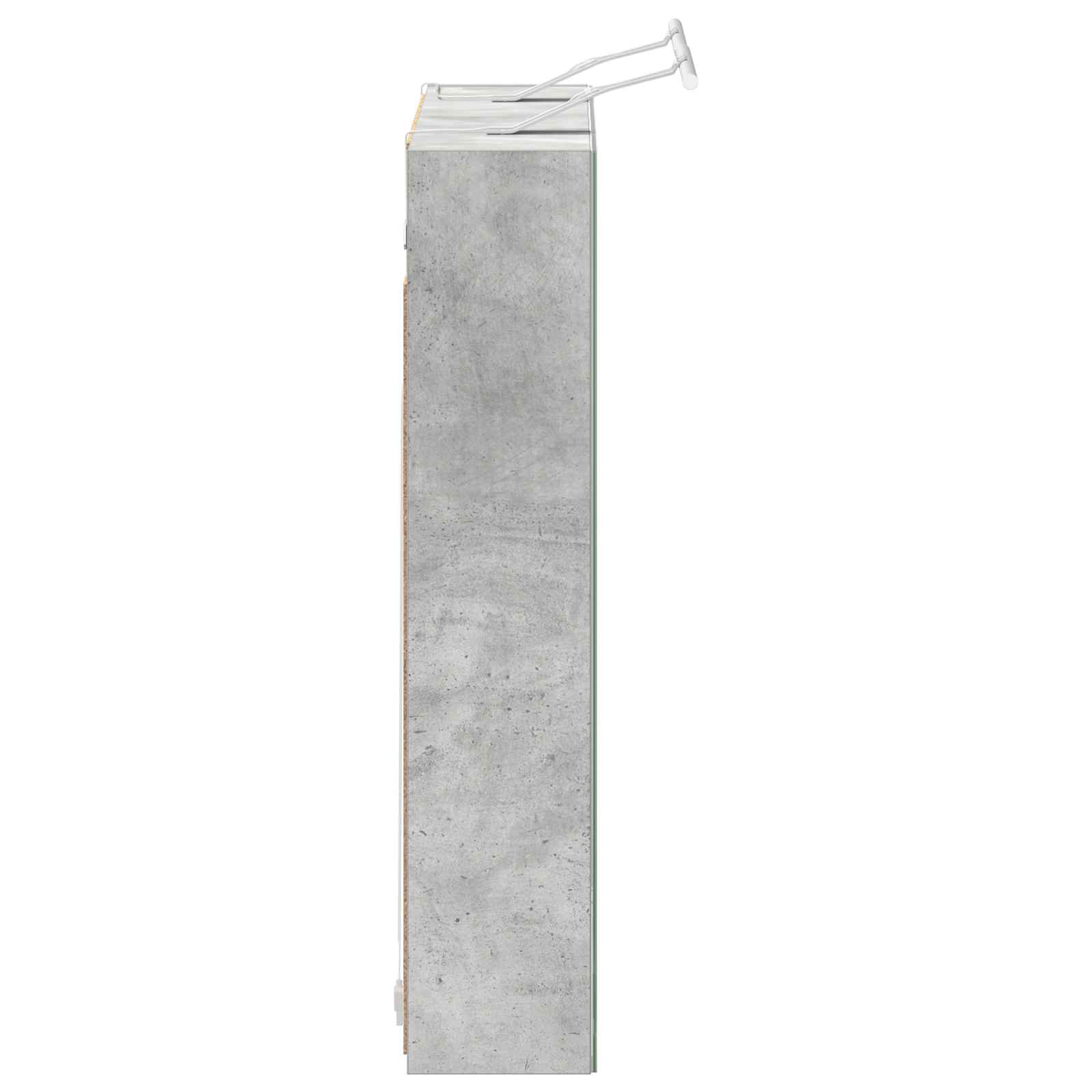 Badezimmerspiegelschrank mit Regal Beton Grau 80 x 14,5 x 70 cm