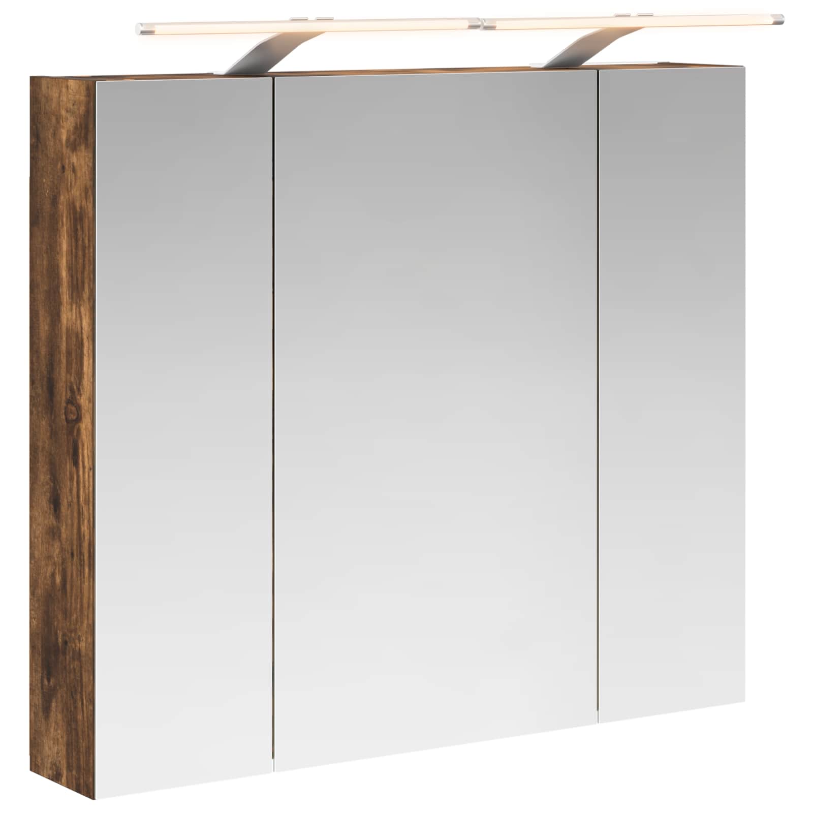 Badezimmerspiegelschrank Geräucherte Eiche 80 x 14,5 x 70 cm