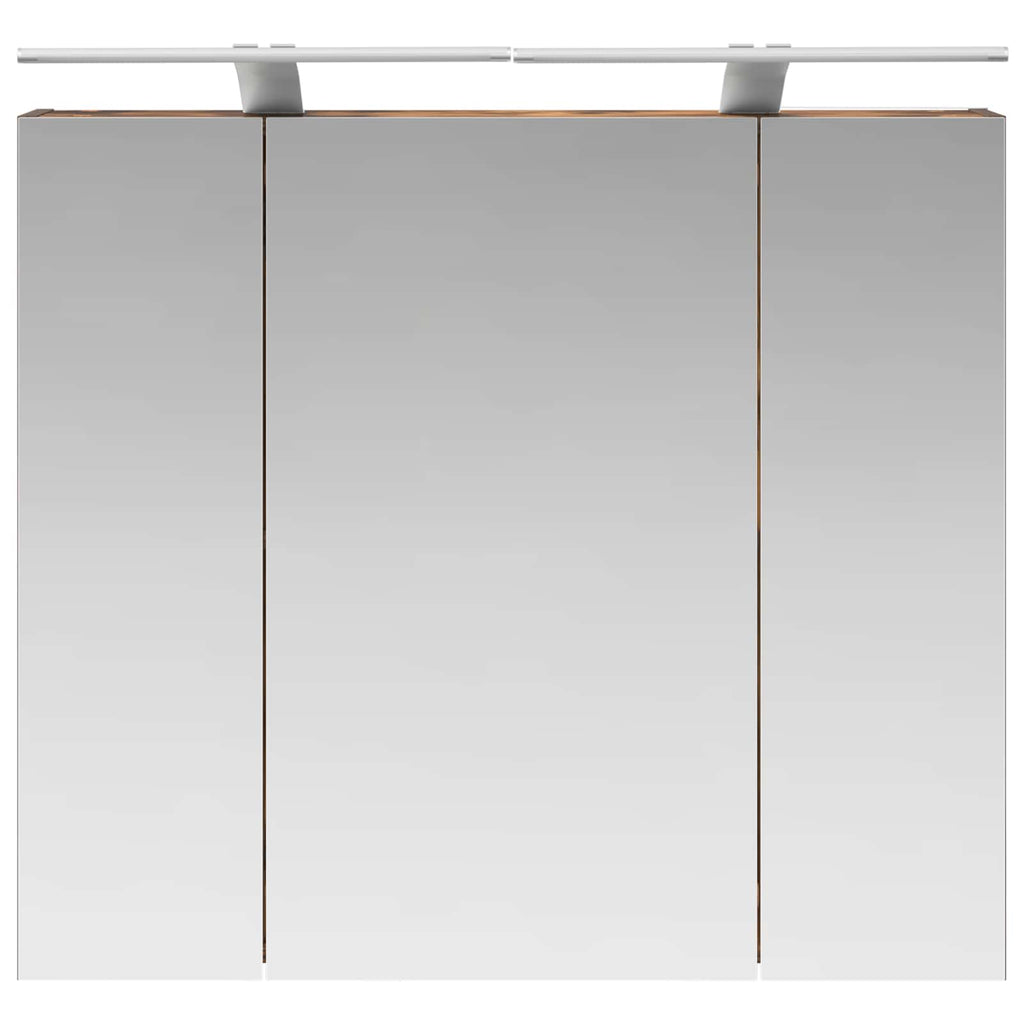 Badezimmerspiegelschrank Geräucherte Eiche 80 x 14,5 x 70 cm