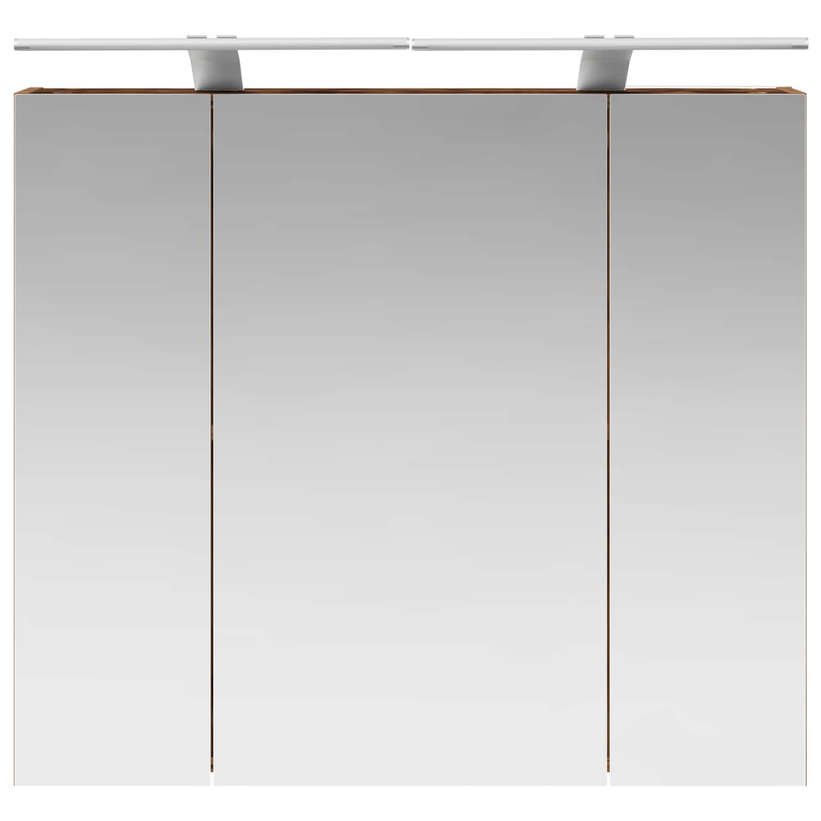 Badezimmerspiegelschrank mit Regal Altholz 80 x 14,5 x 70 cm