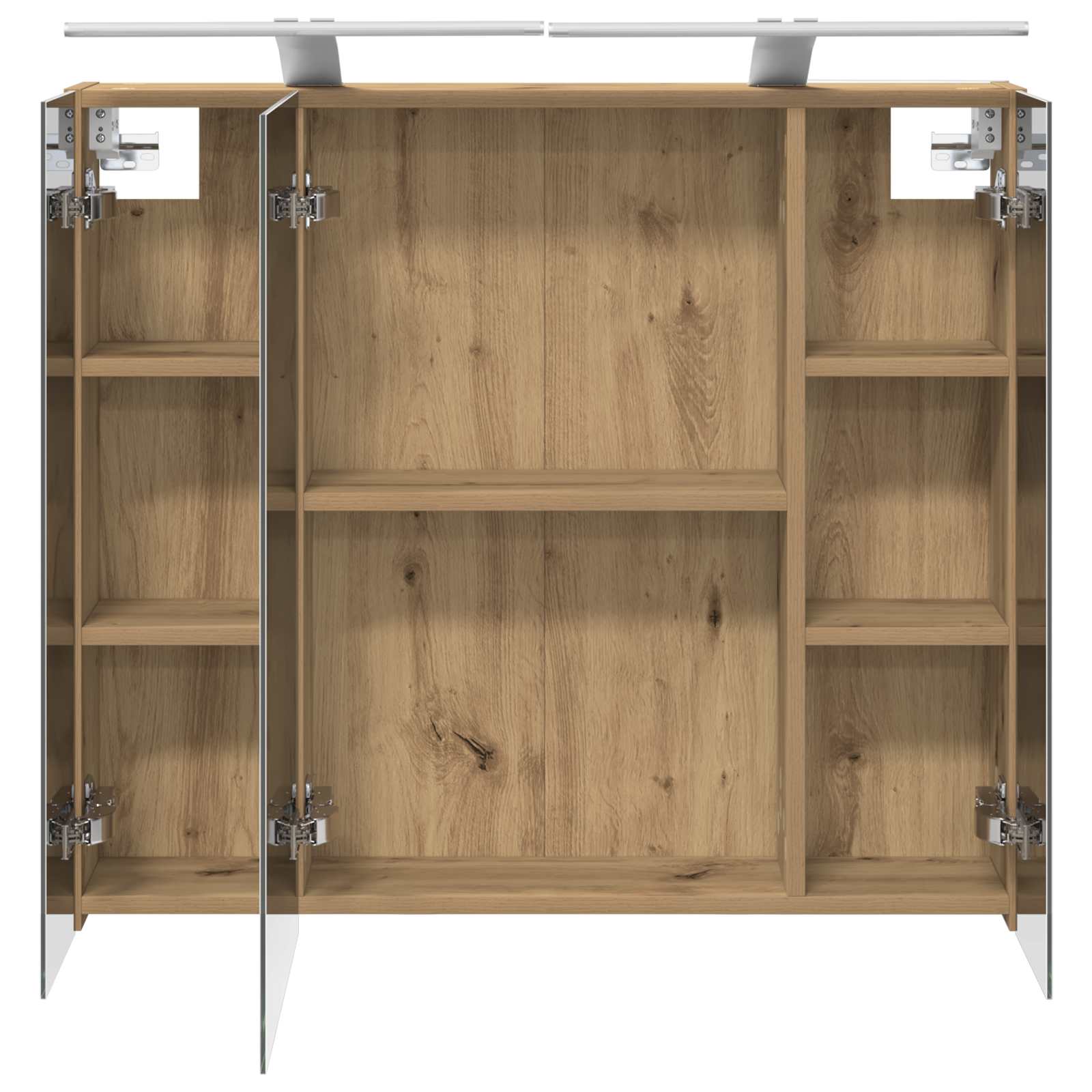 Badezimmerspiegelschrank Kunsthandwerk Eiche 80 x 14,5 x 70 cm