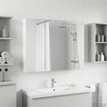 Badezimmerspiegelschrank Weiß 100 x 14,5 x 70 cm Holzwerkstoff