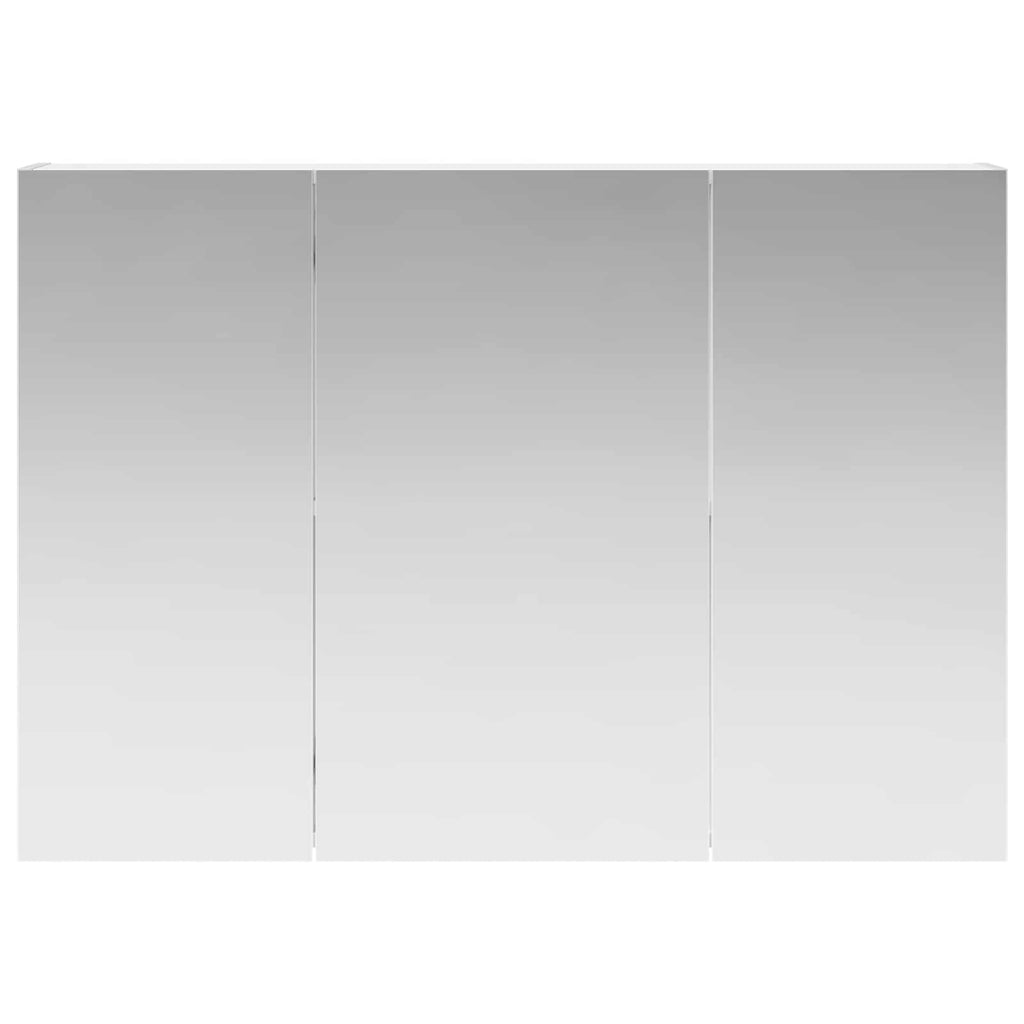 Badezimmerspiegelschrank Weiß 100 x 14,5 x 70 cm Holzwerkstoff