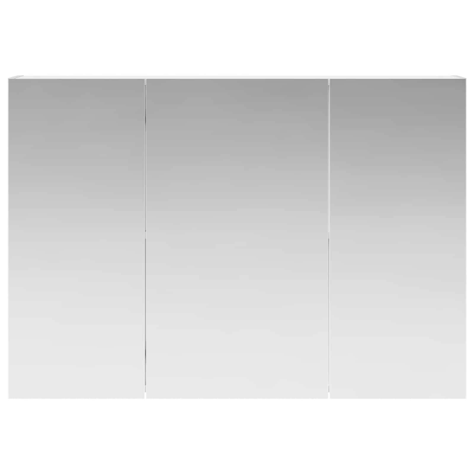 Badezimmerspiegelschrank Weiß 100 x 14,5 x 70 cm Holzwerkstoff