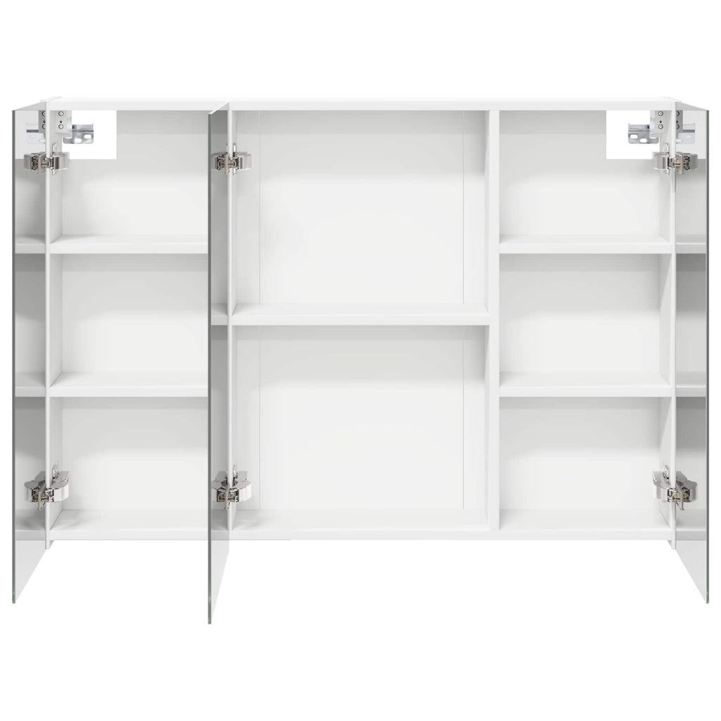 Badezimmerspiegelschrank Weiß 100 x 14,5 x 70 cm Holzwerkstoff
