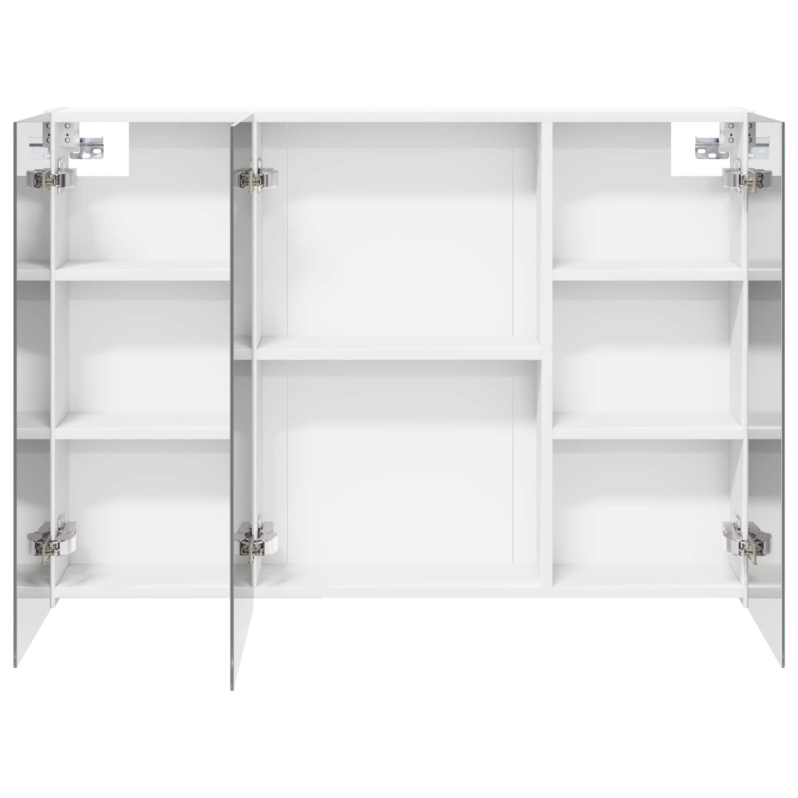 Badezimmerspiegelschrank Weiß 100 x 14,5 x 70 cm Holzwerkstoff