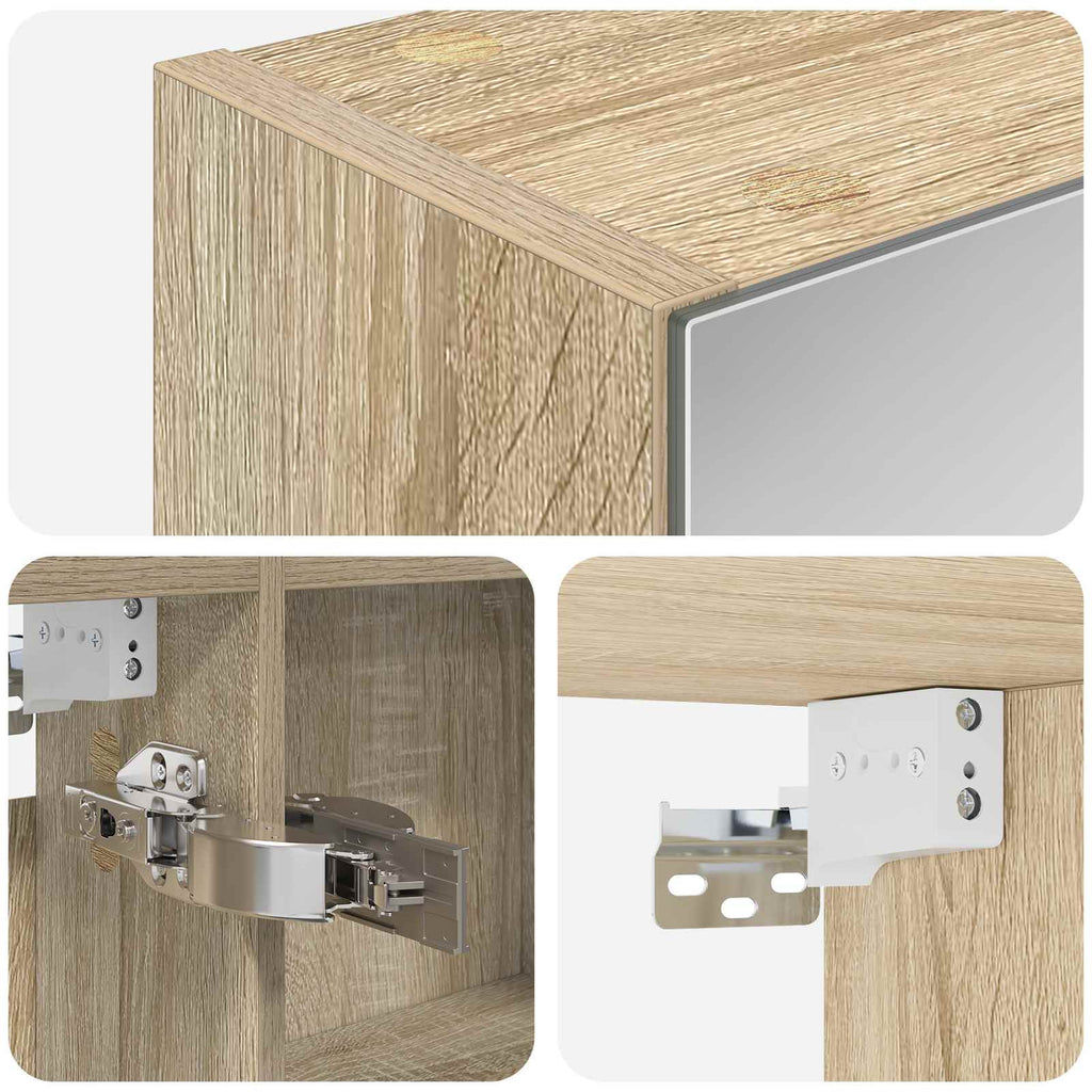 Badezimmerspiegelschrank Sonoma-Eiche 100 x 14,5 x 70 cm