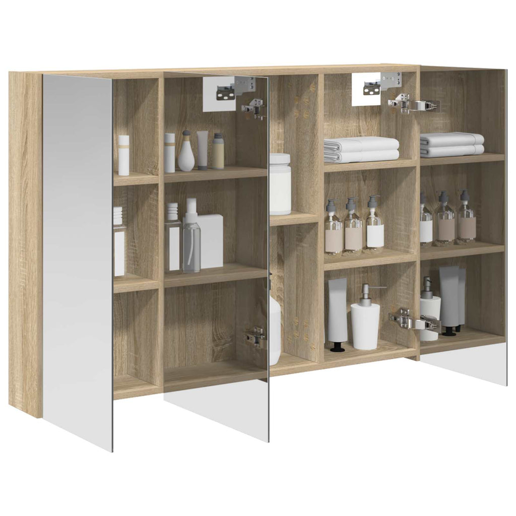 Badezimmerspiegelschrank Sonoma-Eiche 100 x 14,5 x 70 cm