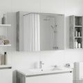 Badezimmerspiegelschrank mit Tür Beton Grau 100 x 14,5 x 70 cm