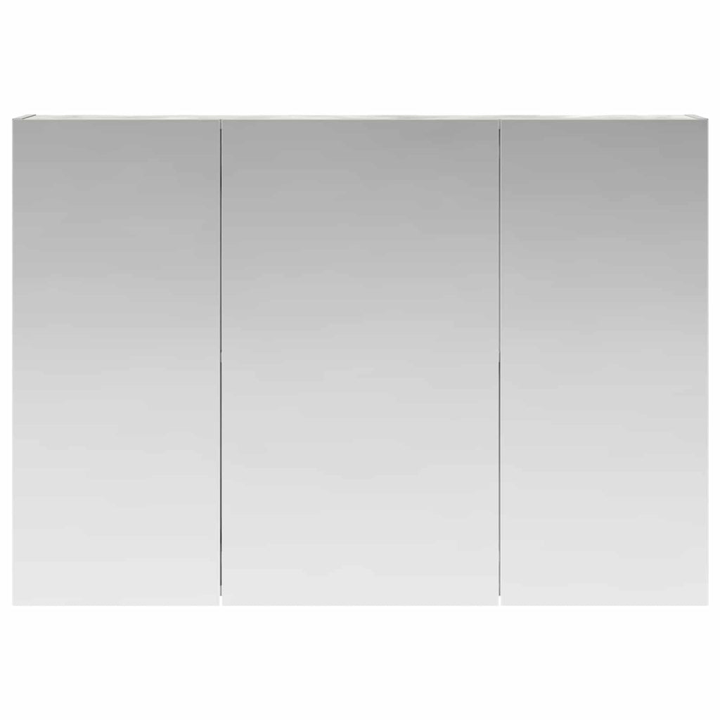 Badezimmerspiegelschrank mit Tür Beton Grau 100 x 14,5 x 70 cm