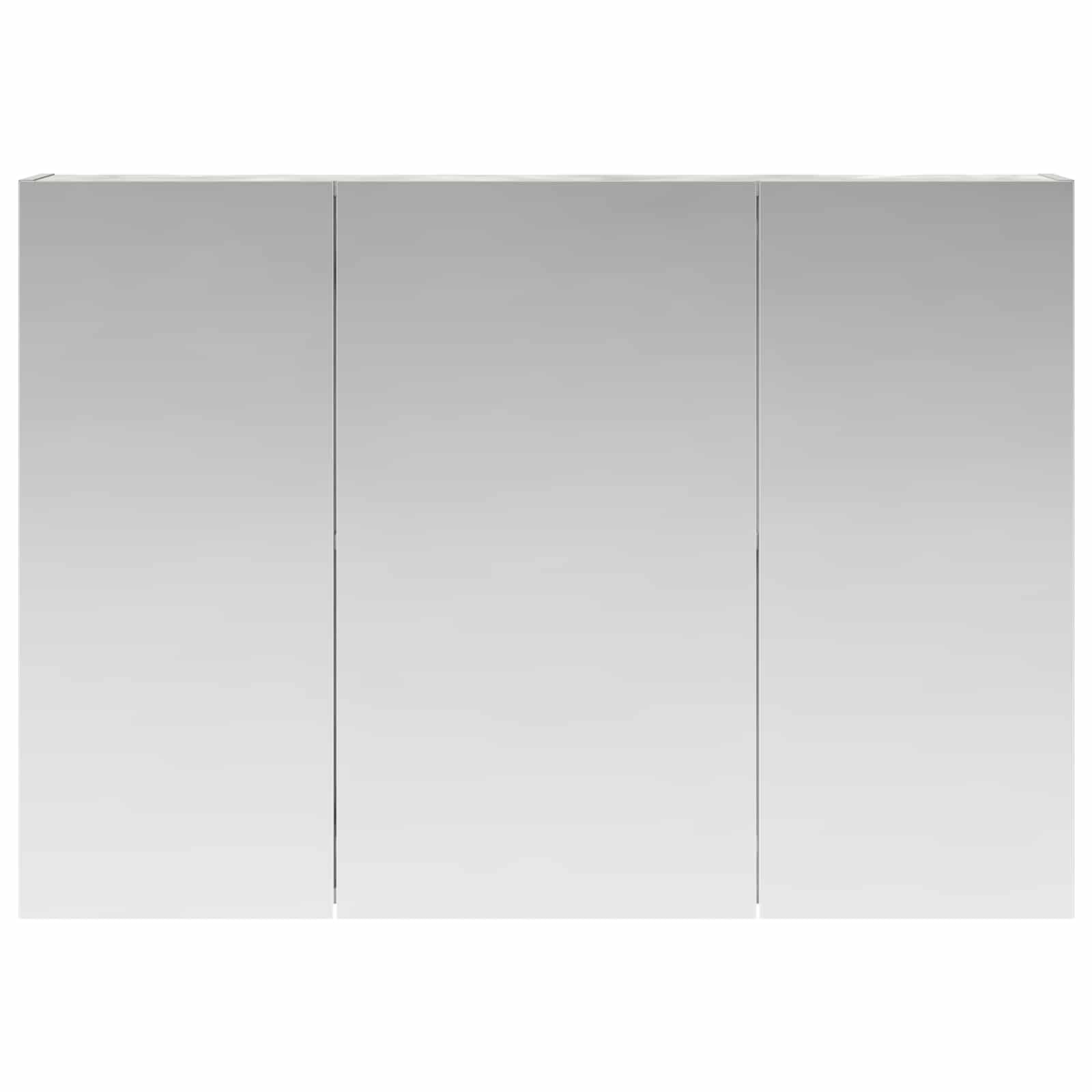 Badezimmerspiegelschrank mit Tür Beton Grau 100 x 14,5 x 70 cm