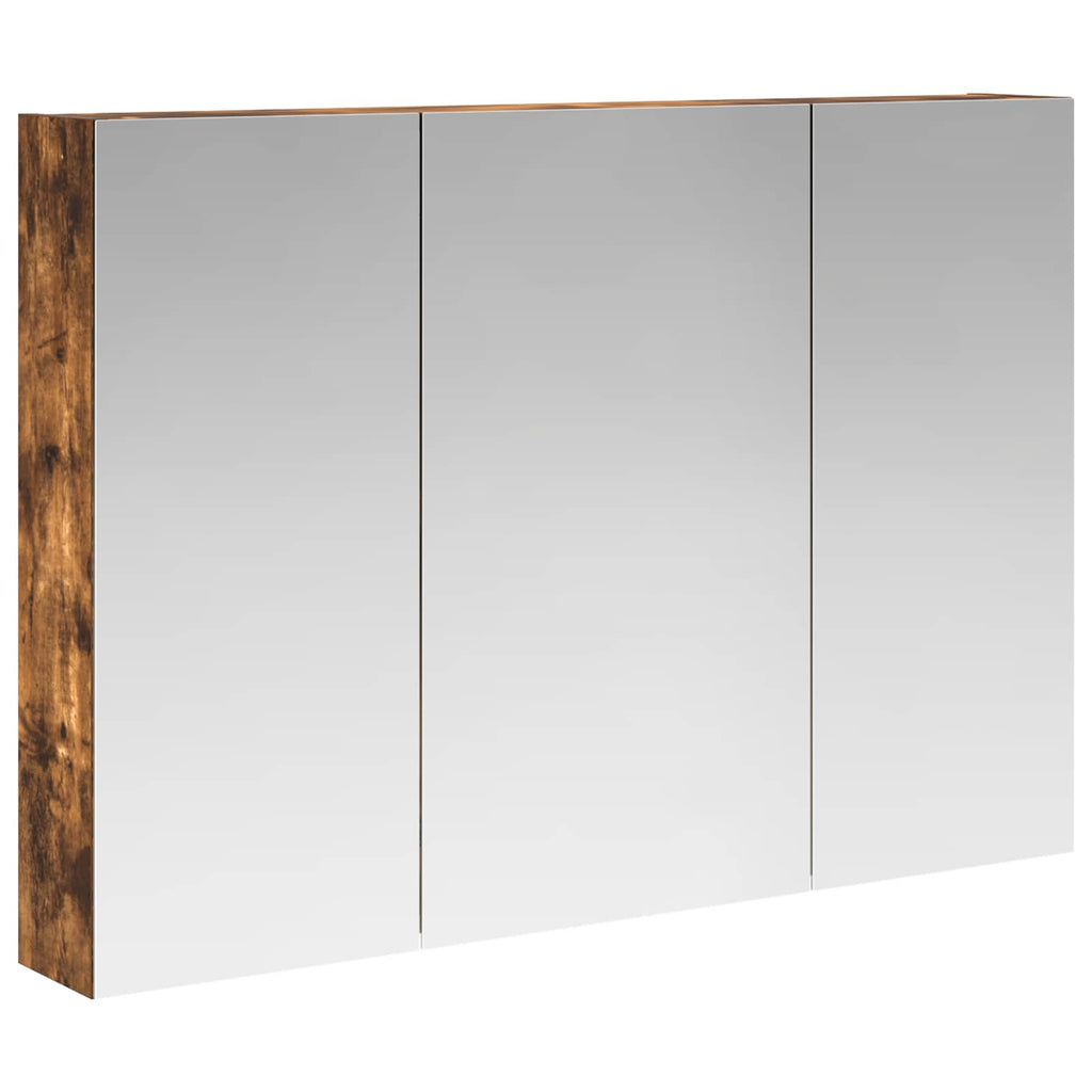 Badezimmerspiegelschrank Geräucherte Eiche 100 x 14,5 x 70 cm