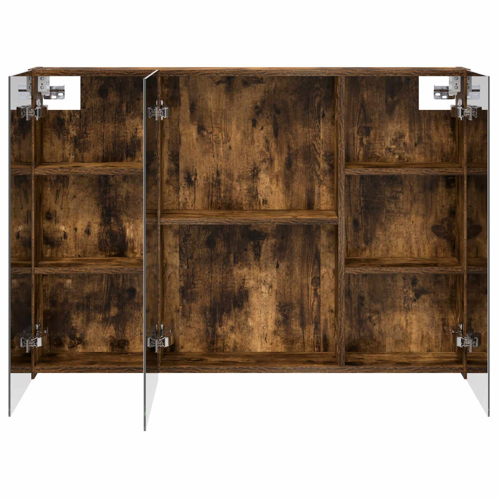 Badezimmerspiegelschrank Geräucherte Eiche 100 x 14,5 x 70 cm