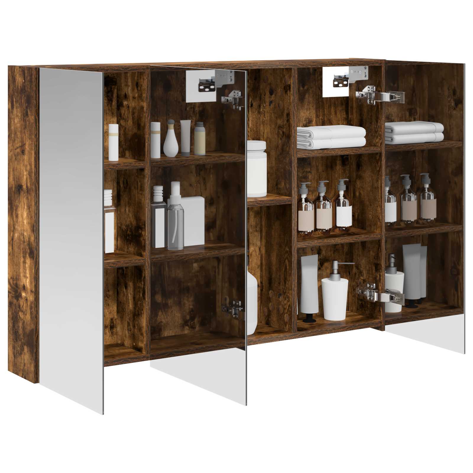 Badezimmerspiegelschrank Geräucherte Eiche 100 x 14,5 x 70 cm