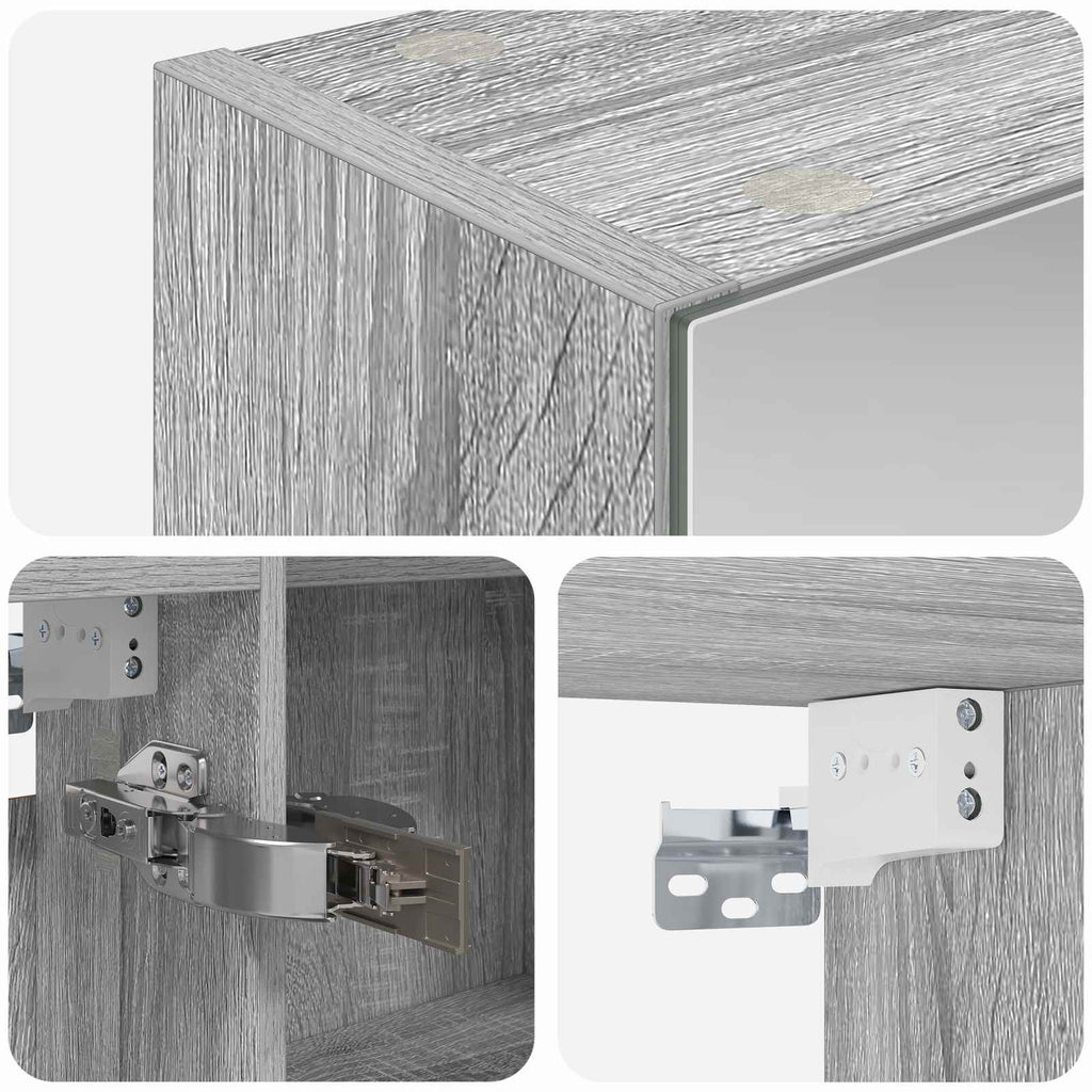 Badezimmerspiegelschrank Graues Sonoma 100 x 14,5 x 70 cm